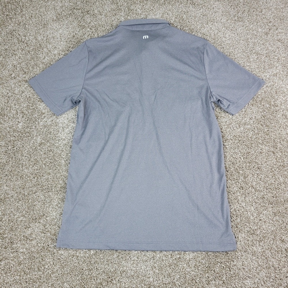 NWT Travis Mathew Mens Medium Solid Gray Performance Stretch Polo Short Sleeve - Picture 3 of 6